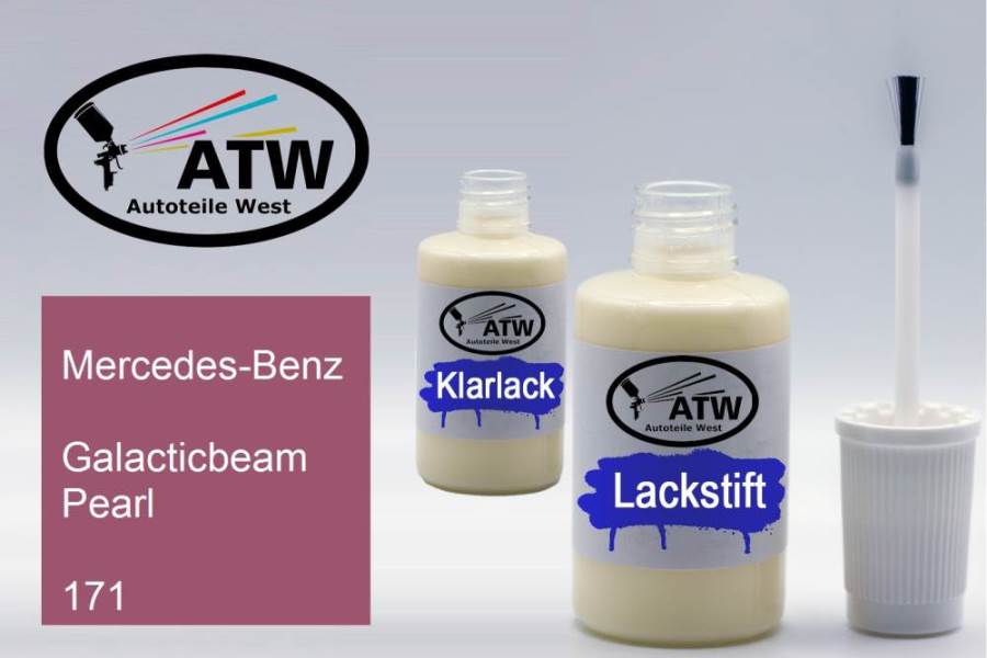 Mercedes-Benz, Galacticbeam Pearl, 171: 20ml Lackstift + 20ml Klarlack - Set, von ATW Autoteile West.